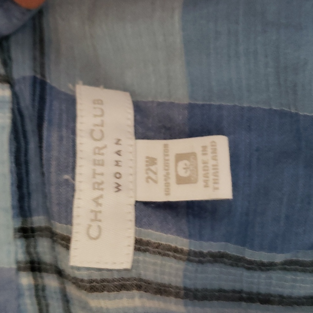 Sleeveless cotton shirt by Charter Club - Picture 6 of 6